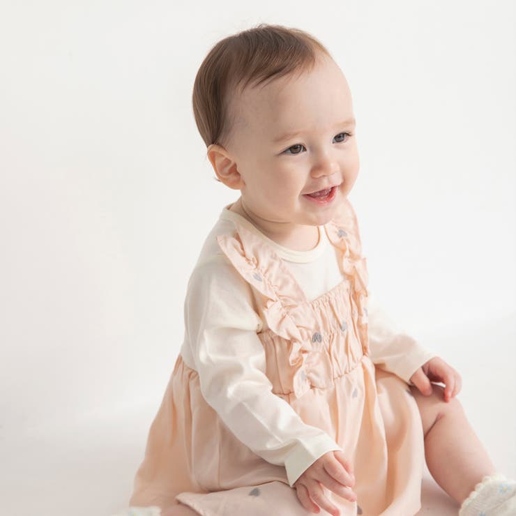 ハート柄刺しゅうカバーオール | ブランシェス | 詳細画像4 