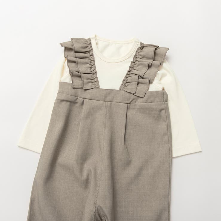 フリルサロペット風カバーオール | ブランシェス | 詳細画像4 