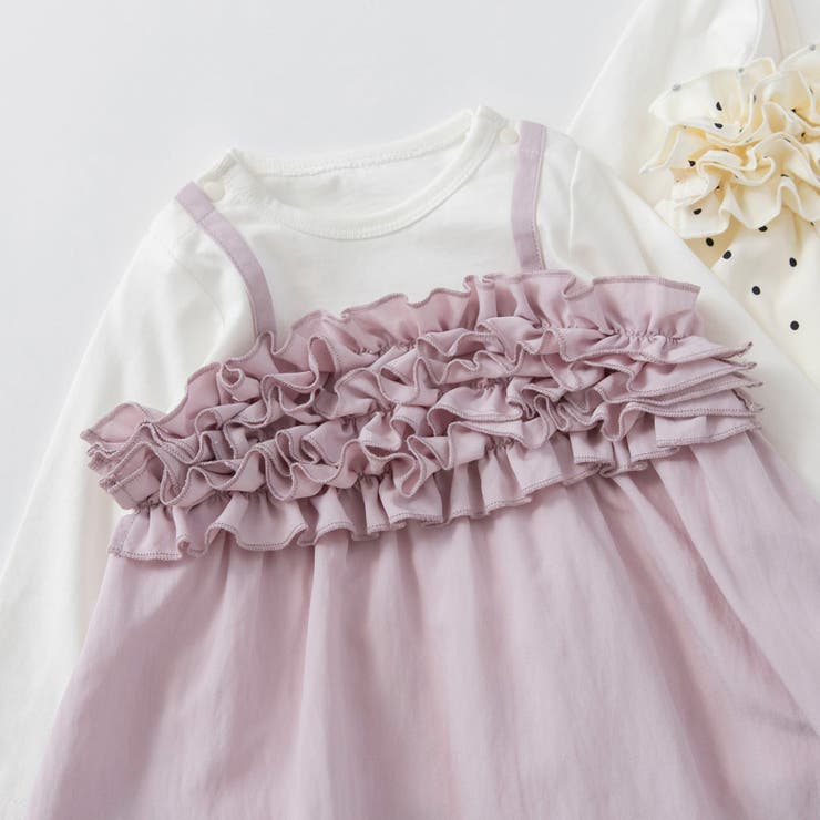 【おそろい】胸フリルカバーオール | ブランシェス | 詳細画像14 