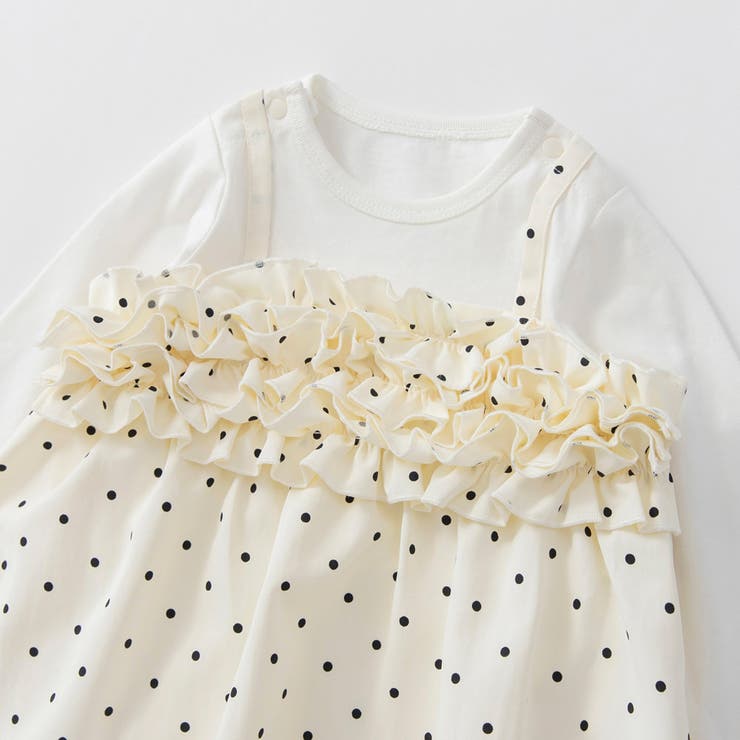 【おそろい】胸フリルカバーオール | ブランシェス | 詳細画像2 