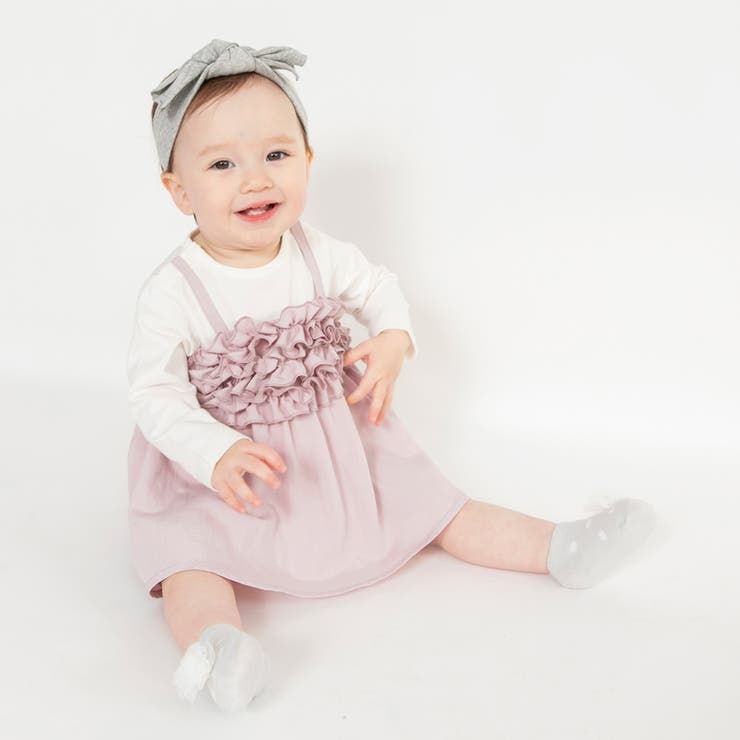 ラベンダー | 【おそろい】胸フリルカバーオール | ブランシェス