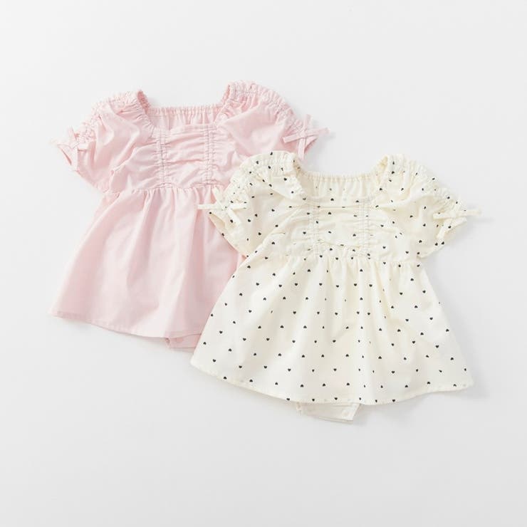 【おそろい】シャーリングリボンカバーオール | ブランシェス | 詳細画像2 