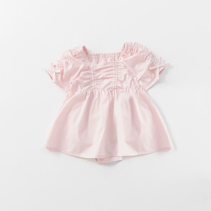 【おそろい】シャーリングリボンカバーオール | ブランシェス | 詳細画像8 