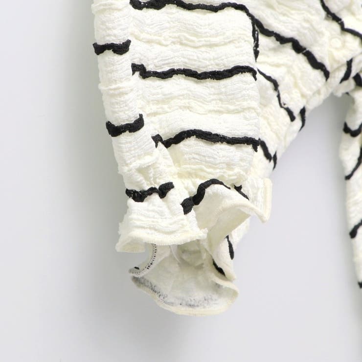 【おそろい】カットジャガードサロペット風カバーオール | ブランシェス | 詳細画像4 