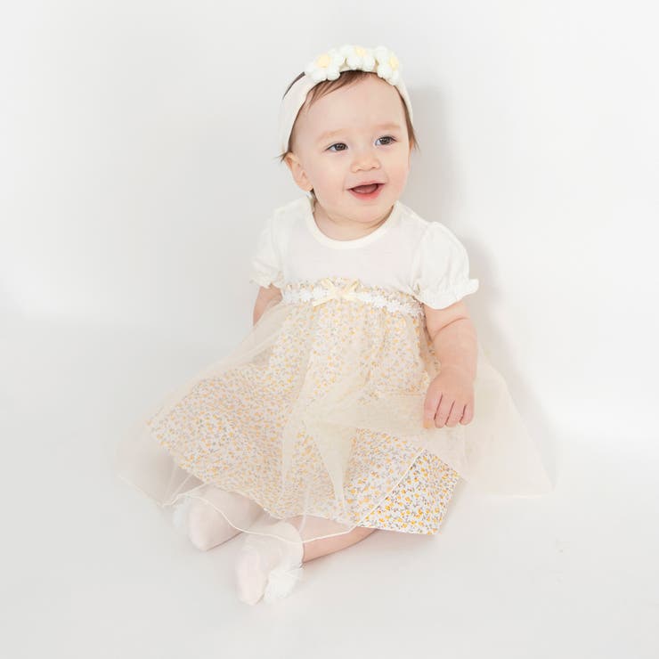 イエロー | チュールドッキングカバーオール | ブランシェス