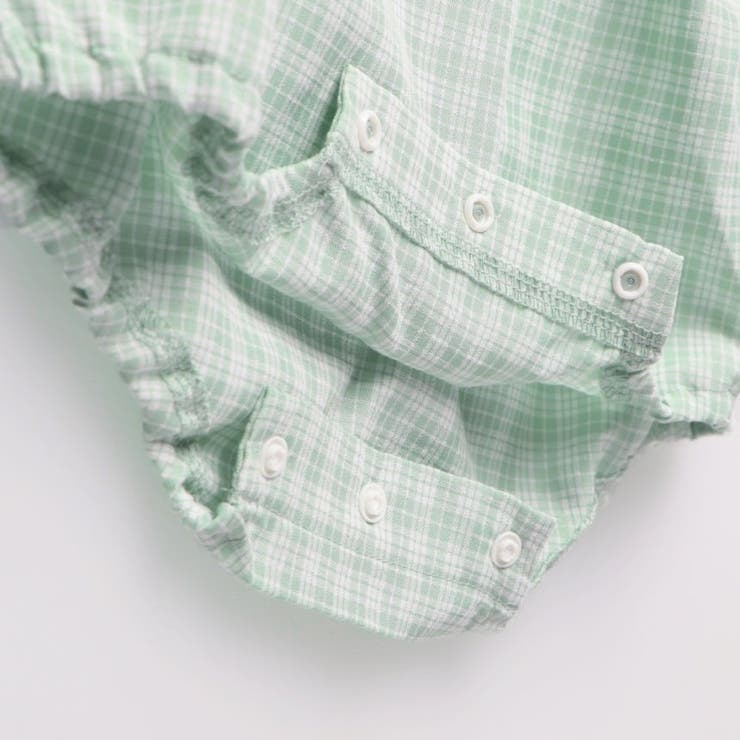 リボン付きチェック柄カバーオール | ブランシェス | 詳細画像10 