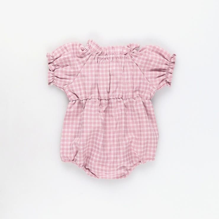 リボン付きチェック柄カバーオール | ブランシェス | 詳細画像6 