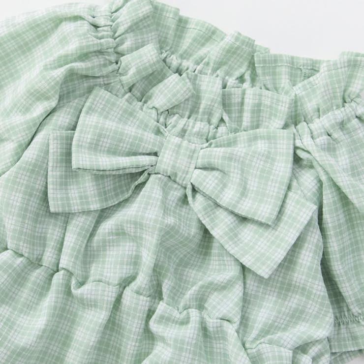 リボン付きチェック柄カバーオール | ブランシェス | 詳細画像8 