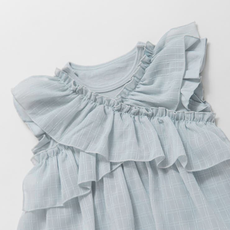 【おそろい】フリルクロスカバーオール | ブランシェス | 詳細画像2 