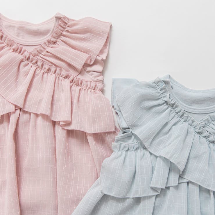 【おそろい】フリルクロスカバーオール | ブランシェス | 詳細画像3 