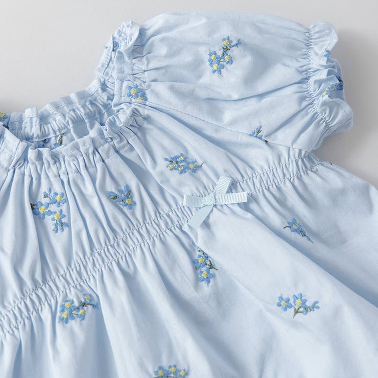 【おそろい】花刺しゅうトップス＆ブルマ セット ベビー | ブランシェス | 詳細画像17 