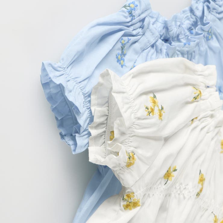 【おそろい】花刺しゅうトップス＆ブルマ セット ベビー | ブランシェス | 詳細画像3 