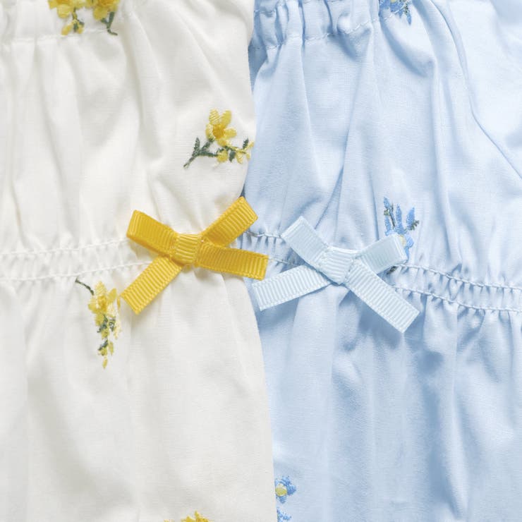 【おそろい】花刺しゅうトップス＆ブルマ セット ベビー | ブランシェス | 詳細画像4 
