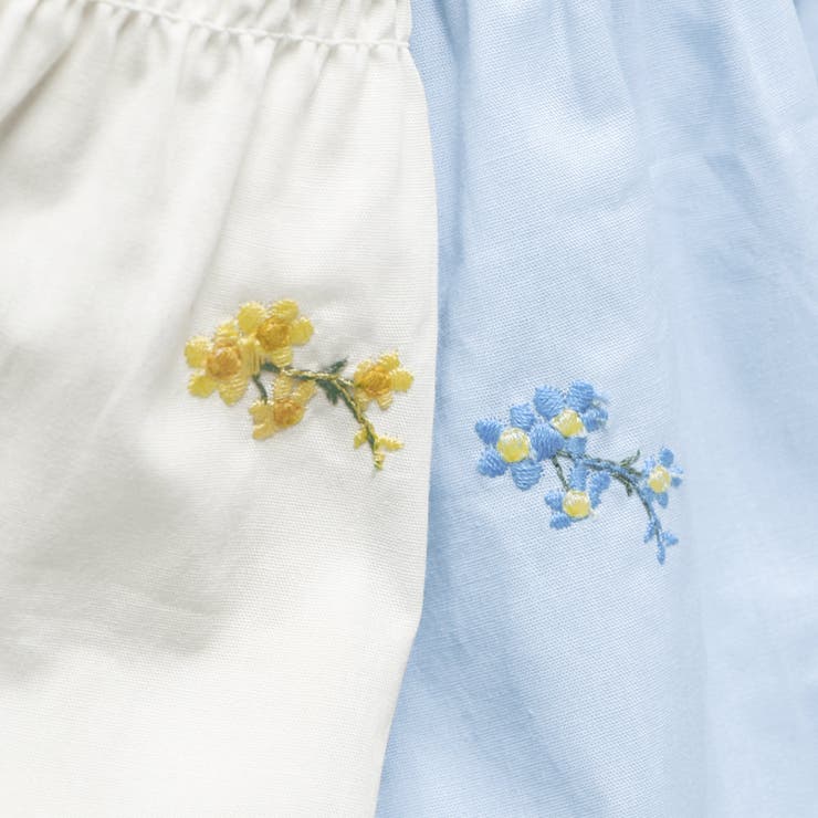 【おそろい】花刺しゅうトップス＆ブルマ セット ベビー | ブランシェス | 詳細画像5 