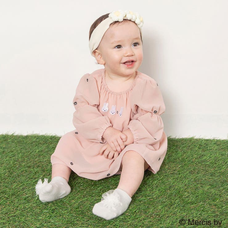 ピンク | 【miffy/ミッフィー】総柄刺しゅうカバーオール | ブランシェス