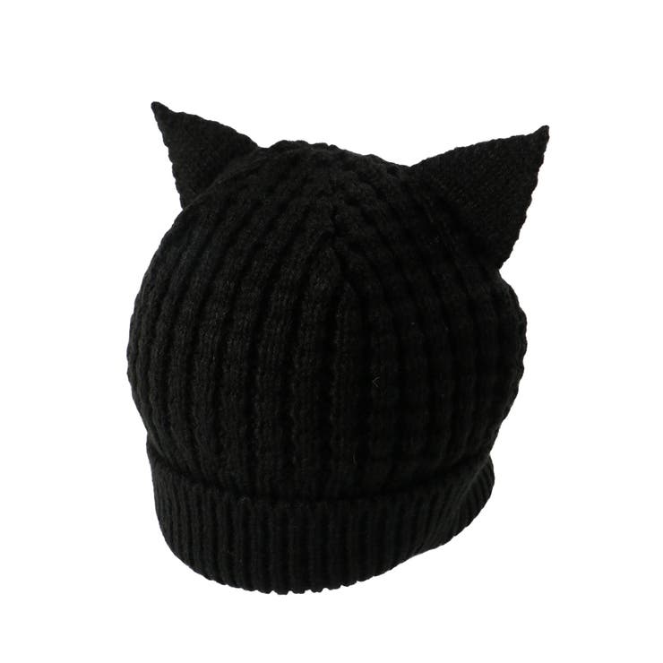 ブラック | アニマル耳ニット帽 | ブランシェス