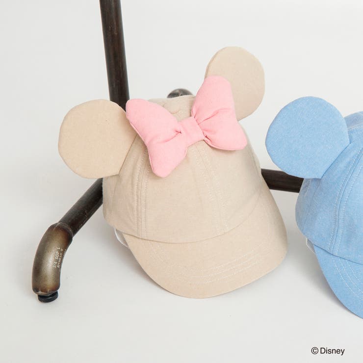 ベージュ | 【Disney/ディズニー】耳つきダンガリーキャップ | ブランシェス