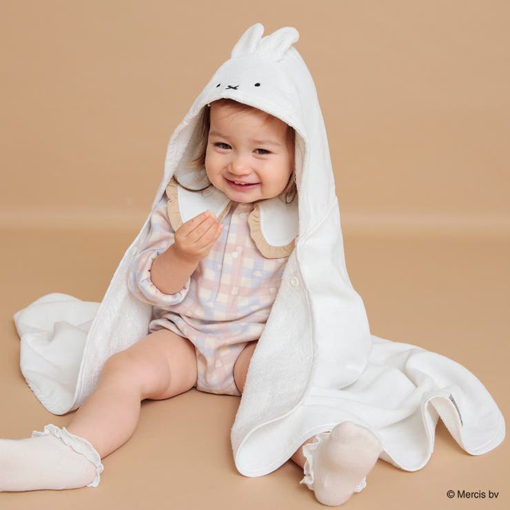 【ベビー/ミッフィー/ボリス】フード付きバスローブ | ブランシェス | 詳細画像3 