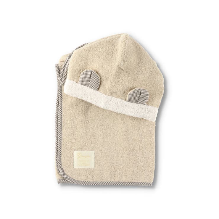 ブラウン | 【ベビー】【日本製/今治産】フード付きパイルバスタオル | ブランシェス