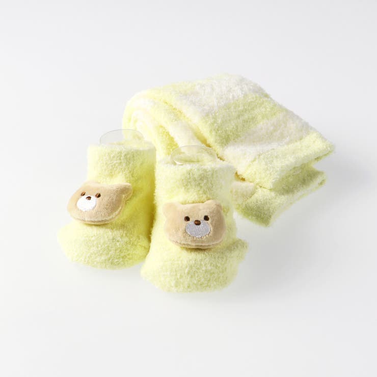 クリーム | 【ベビー】もこもこレッグウォーマー＆ソックスセット | ブランシェス