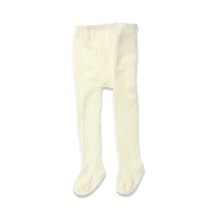 アイボリー | 【ベビー】ケーブル柄タイツ | ブランシェス