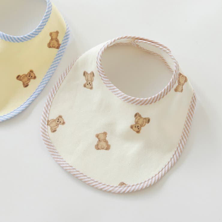 アイボリー | くま総柄スタイ | ブランシェス