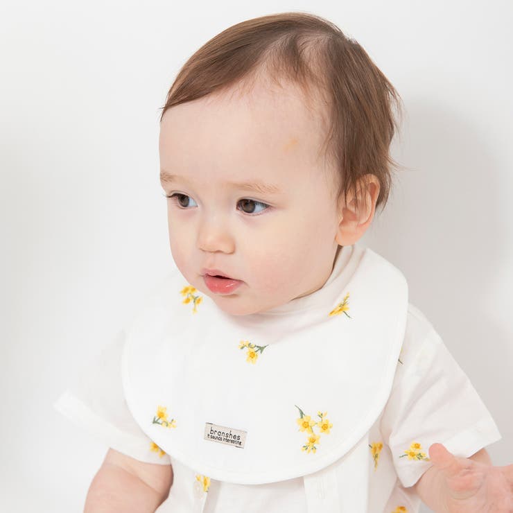 【おそろい】花刺しゅうスタイ/ベビー/ベビー小物/小花柄/ペア/リンクコーデ	 | ブランシェス | 詳細画像3 