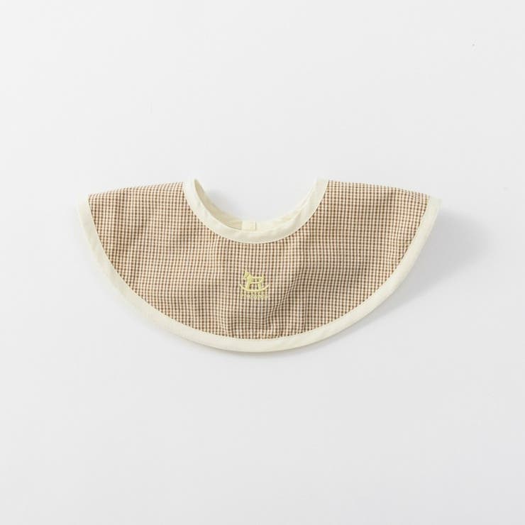 【ベビー】チェック柄まあるいスタイ | ブランシェス | 詳細画像1 