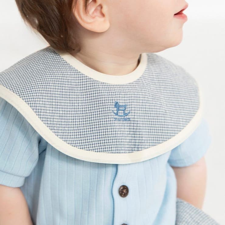 【ベビー】チェック柄まあるいスタイ | ブランシェス | 詳細画像4 