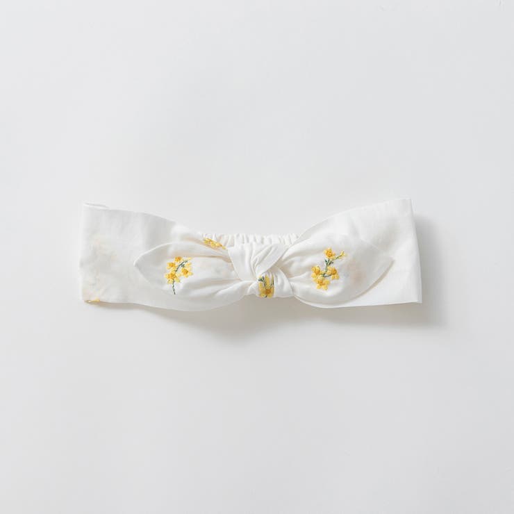 オフホワイト | 【おそろい】花刺しゅうヘアバンド ベビー ベビー小物 | ブランシェス