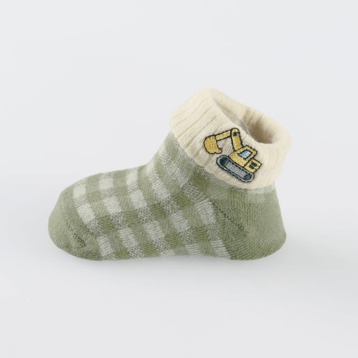 【ベビー】ショベルカー刺繍 足型ソックス 靴下 | ブランシェス | 詳細画像4 