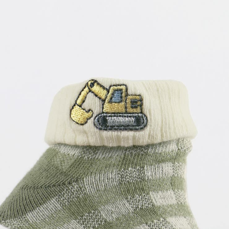 【ベビー】ショベルカー刺繍 足型ソックス 靴下 | ブランシェス | 詳細画像7 