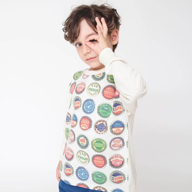 【ｂコレ】総柄長袖Tシャツ ロンT 子供服  キッズ[品番：BRSK0002895]｜BRANSHES（ブランシェス）のキッズファッション通販｜SHOPLIST（ショップリスト）