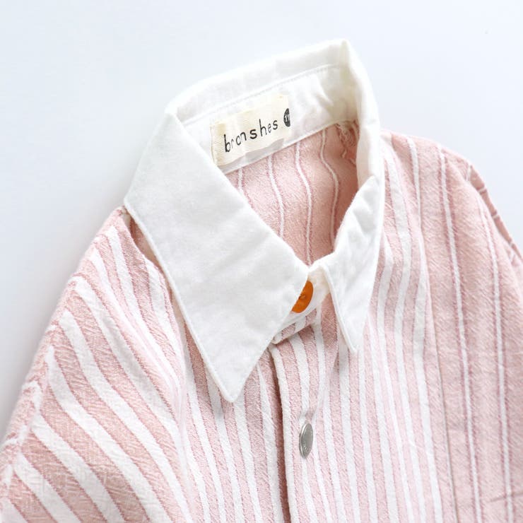 ペア/お揃い】ストライプ柄長袖シャツ 子供服 キッズ[品番 ペア/お揃い】ストライプ柄長袖シャツ 子供服 キッズ[品番