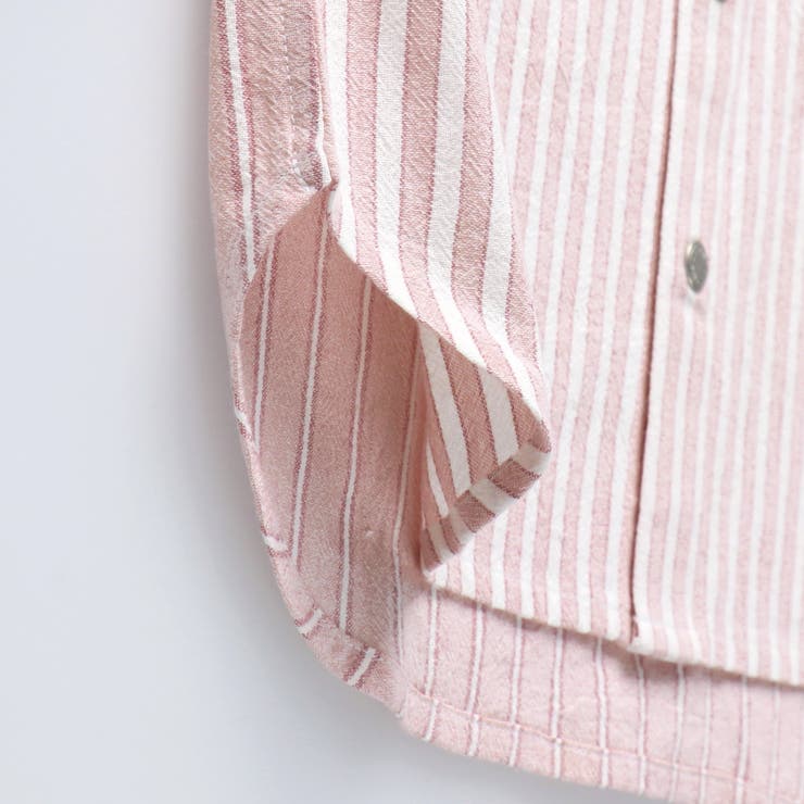 ペア/お揃い】ストライプ柄長袖シャツ 子供服 キッズ[品番