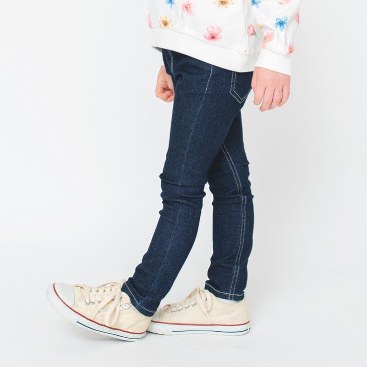 ネイビーブルー | 【プレミアムストレッチ】デニムロングパンツ 子供服 キッズ | ブランシェス