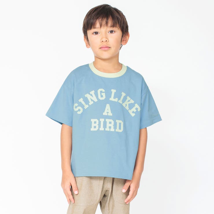 サックス | カレッジロゴPt半袖Tシャツ 子供服 キッズ | ブランシェス