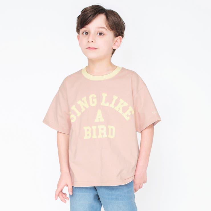 ピンク | カレッジロゴPt半袖Tシャツ 子供服 キッズ | ブランシェス