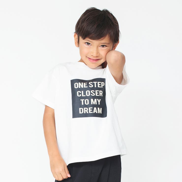 オフホワイト | 【抗菌・消臭・防汚】ボックスロゴ半袖Tシャツ 子供服 キッズ | ブランシェス
