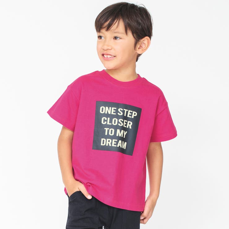 ピンク | 【抗菌・消臭・防汚】ボックスロゴ半袖Tシャツ 子供服 キッズ | ブランシェス