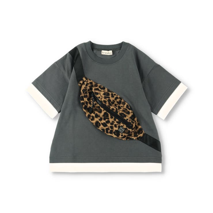 ボディバッグ付半袖Tシャツ 子供服 キッズ[品番：BRSK0003447