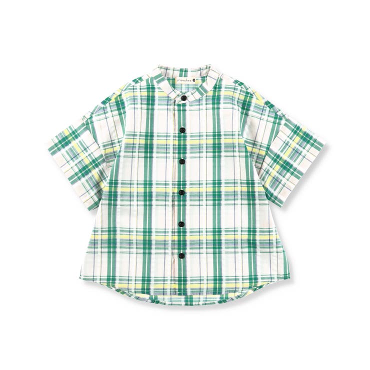 ペア/お揃い】チェック柄先染め半袖シャツ 子供服 キッズ[品番 