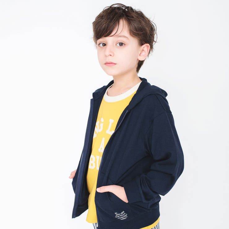 調温機能/UVケア】シンプルパーカー 子供服 キッズ[品番：BRSK0003394 