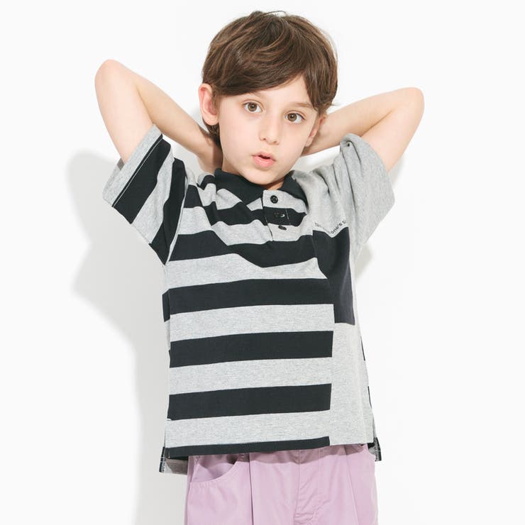 【ロイヤルコットン100％】ボーダー半袖ポロシャツ 子供服 キッズ | ブランシェス | 詳細画像12 