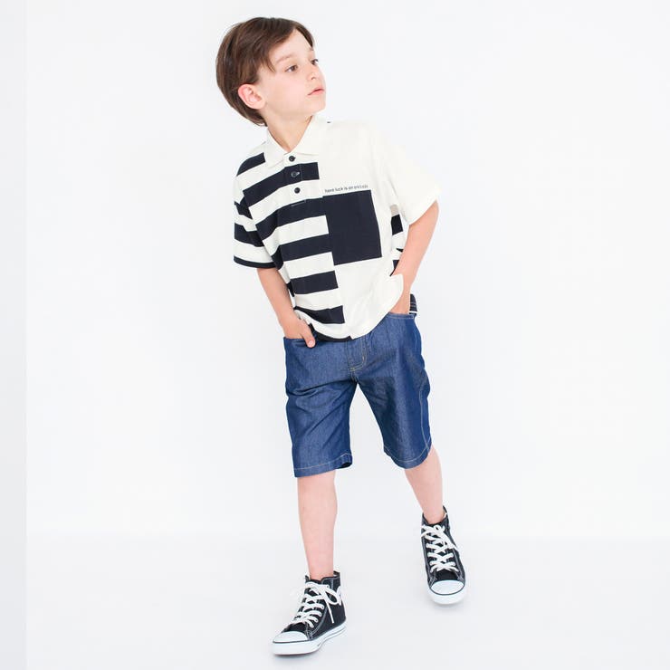 【ロイヤルコットン100％】ボーダー半袖ポロシャツ 子供服 キッズ | ブランシェス | 詳細画像3 