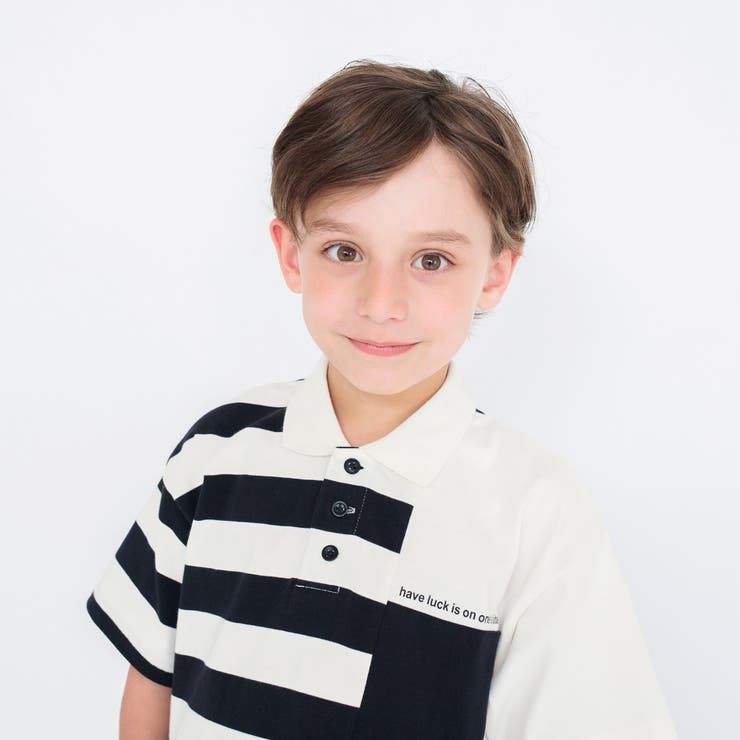 【ロイヤルコットン100％】ボーダー半袖ポロシャツ 子供服 キッズ | ブランシェス | 詳細画像5 