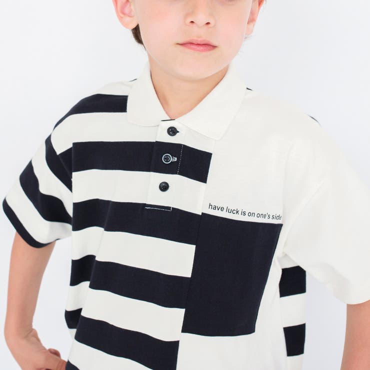 【ロイヤルコットン100％】ボーダー半袖ポロシャツ 子供服 キッズ | ブランシェス | 詳細画像6 