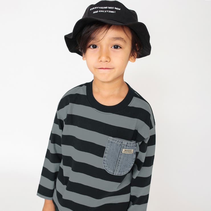 チャコールグレー | 【デニムポケット】長袖Tシャツ ロンT | ブランシェス