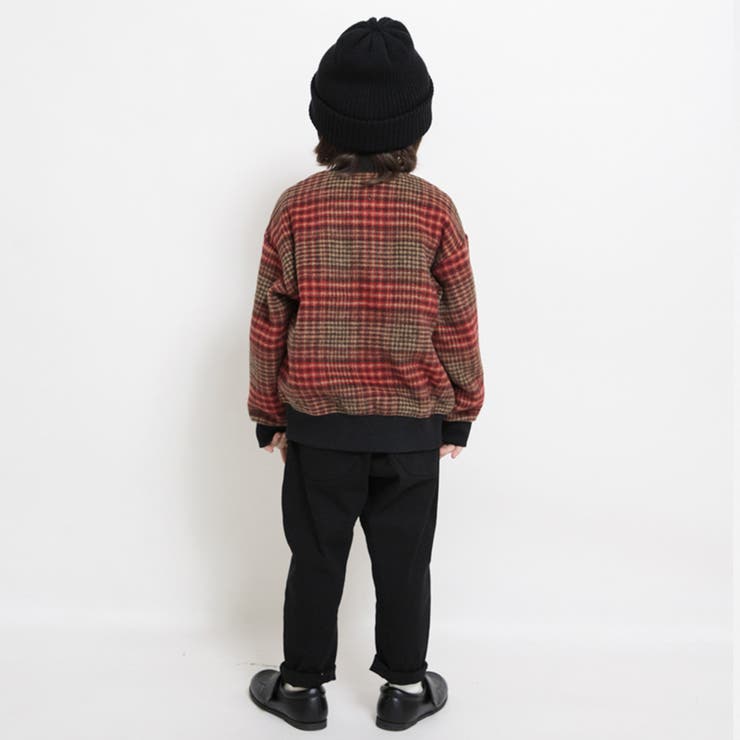 【お揃い】シャギーチェック柄ボンバージャケット | ブランシェス | 詳細画像14 