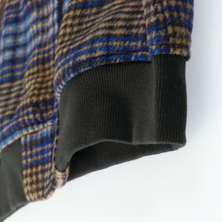 【お揃い】シャギーチェック柄ボンバージャケット | ブランシェス | 詳細画像8 